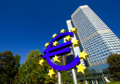 Die europäische Zentralbank in Frankfurt am Main
